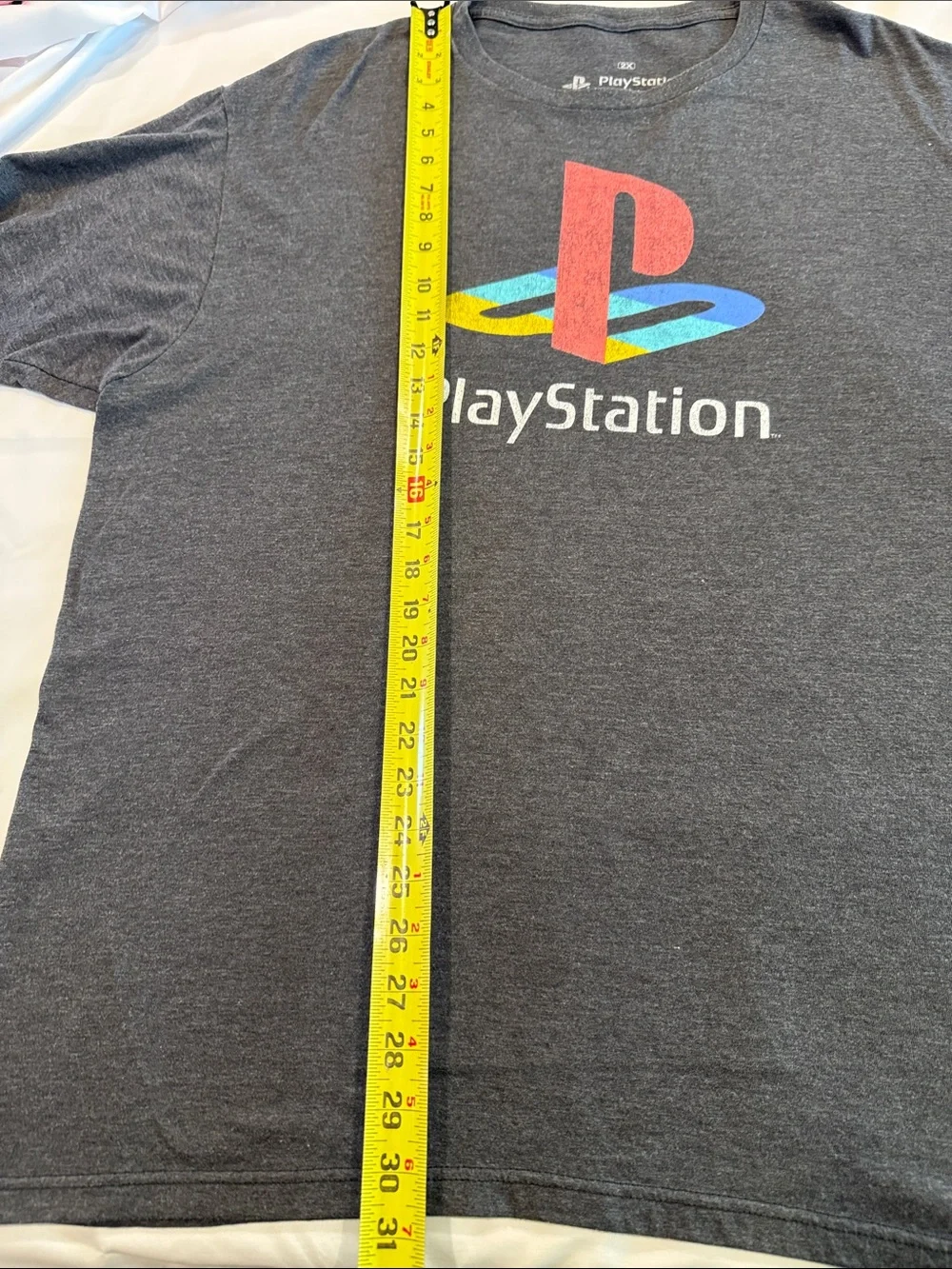 Sony PlayStation Dark Gray Tee with Multicolor Logo